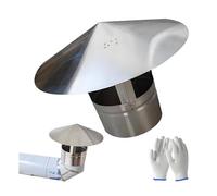 WXPGFEQ Cappuccio per Camino in Acciaio inossidabile da 0,6 mm di spessore, protezione antipioggia, copertura di ventilazione per Tubo Della Stufa, copertura per Tubo di scarico da 20 cm/7