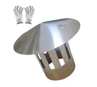 WXPGFEQ Cappuccio per Camino in Acciaio inossidabile da 10-25 cm, protezione Anti-uccelli, copertura antipioggia, Canna fumaria di ventilazione, spessore 0,5 mm, copertura per Camino per u