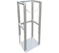 WXPGFEQ Carro para Tanque de oxígeno, Soporte de Acero Inoxidable para Cilindro de Gas con Cadena, Estante de Almacenamiento de Cilindro de Gas Independiente, para almacenar Cilindro de ga