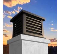 WXPGFEQ Copertura per Camino in alluminio per Villa, tetto conico Quadrato, sfiato con protezione da pioggia e Vento, feritoie di ventilazione per Uso esterno, Design Elegante e funzionale