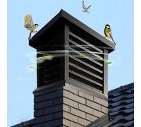 WXPGFEQ Coperture per sfiati del tetto Nere con Cappuccio in alluminio per Camino, copertura per una Migliore ventilazione, coperture per sfiati del tetto resistenti Alle Intemperie, perfe