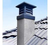 WXPGFEQ Griglia di scarico quadrata in alluminio, Cappuccio per Camino esterno, copertura per tubi Resistente Alle Intemperie, Tiene fuori il calore - Soluzione di ventilazione per patii e