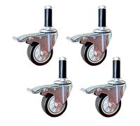 WXPGFEQ Juego de 4 Ruedas giratorias M12 x 60 mm con Capacidad de Carga de 360 kg, silenciosas, de Nailon PU con Funda de Goma y Perno roscado Largo para Muebles, Andamios y Bancos de Trabajo.