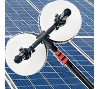 WXPGFEQ Robot de Lavado con Paneles solares eléctricos, pértiga Extensible de 3,5 m, 5,5 m y 7,5 m, Cepillo de Limpieza de Cristales para Exteriores de 300 W, Cepillo de Limpieza de Doble