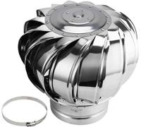 WXPGFEQ Strumento per Cappuccio del Camino, Cappuccio di sfiato rotante in Acciaio inossidabile, girante Anti-tiraggio discendente, adatto Alla maggior Parte dei comignoli Standard (dimens