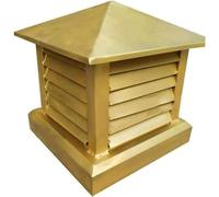 WXPGFEQ Strumento per Cappuccio del Camino in lega di alluminio, Tubo di ventilazione Anti-inversione del Cappuccio del Camino del tetto di Ville e Case a schiera antipioggia (Colore: Oro,