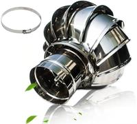 WXPGFEQ Strumento rotante per Cappello del Camino in Acciaio inossidabile 304, protezione per uccelli, Parte Superiore antivento, Versatile coperchio del Camino da 100 mm (3,94 pollici) PE