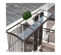 WXPGFEQ Toldo de policarbonato Duradero para Puerta, Resistente a la Intemperie, Parasol Exterior para Entrada Principal, Elegante Refugio de 140 x 150 cm (55 x 59 Pulgadas), protección par