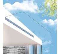 WXPGFEQ Toldo Invisible para Puerta de 40x40cm y 50x60cm, de policarbonato, autolimpiable, Que Protege del Sol y la Lluvia. Cubierta Transparente Gruesa para una máxima protección. Elegante toldo de