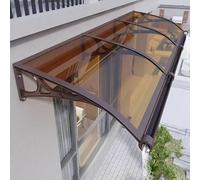 WXPGFEQ Toldo Moderno para Puerta, Resistente a los Rayos UV, de policarbonato de 2,5 mm y Aluminio, tamaños 60/80/100/120/150 cm. Elegante Cubierta de Entrada (100 x 270 cm / 39 x 106 Pulgadas) par