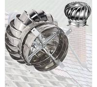 WXPGFEQ Ventilatore a turbina per tetto in Acciaio inossidabile 304 Ventilatore di ventilazione ispessito Sfiato di scarico alimentato a Vento per soffitte e camini Resistente Alle intempe