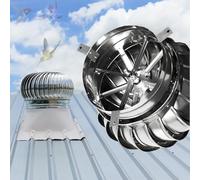 WXPGFEQ Ventilatore da tetto azionato dal Vento in Acciaio inossidabile 304 Ventilatore di scarico per soffitta ispessito Sfiato a turbina Non motorizzato Resistente Alle Intemperie per ca