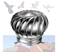 WXPGFEQ Ventilatore per turbina eolica in Acciaio inossidabile 304, ventilatore per tetto ispessito, sfiato di scarico Non motorizzato Resistente Alle Intemperie per camini, fabbriche, azi