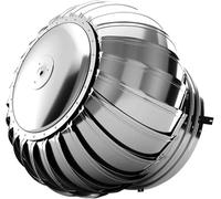 WXPGFEQ Ventilatore rotante, Camino, Cappuccio in Acciaio INOX 304, protezione per uccelli, girante, Anti-corrente d'aria discendente, turbina a sfera Multiuso (150 mm/5,9 pollici)