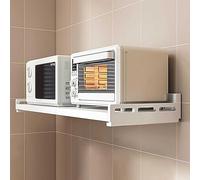 WXPXYBF Estante de Pared para microondas. Solución de Almacenamiento de Cocina Que Ahorra Espacio para hornos eléctricos, ollas y sartenes. Ideal para organizar. Blanco, 80 cm.