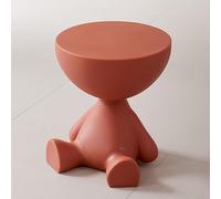 WXPXYBF Mesa de Centro Circular, Bonita Mesa Auxiliar para sofá, Mesa de Centro Baja, mesita de Noche Moderna de Forma Especial para Sala de Estar, Dormitorio, Espacios pequeños (Rojo)