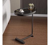 WXPXYBF Mesa de Centro, Mesa Auxiliar Moderna en Forma de C, Mesa Auxiliar Baja Rectangular con Marco de Metal para Sala de Estar, 45 x 30 x 60 cm, E, 62 cm