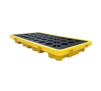 WXPXYBF Paleta apilable para contención de derrames con desagüe, Plataforma de HDPE para bidones de Aceite con Rejilla Desmontable para Cumplir con Las Normas de Seguridad en garajes y almacenes.