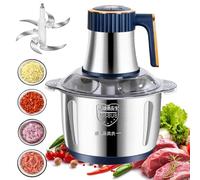 WXPXYBF Picadora de Carne eléctrica, procesador de Alimentos de Acero Inoxidable de 5 litros para Carne, Verduras y Frutos Secos con 5 velocidades Ajustables, Motor de 500 W para Uso Familiar.