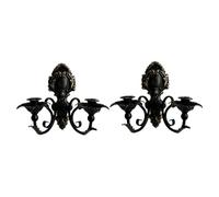Wxqbjtam Aplique de Pared para Velas, Candelabro Rústico Nórdico, Portavelas de Pared para El Hogar, Bodas Y Fiestas, Negro, Individual
