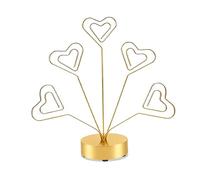 Wxqbjtam Carpeta de Notas Genealógico Marco de Fotos Soporte para Notas Clip Carpeta de Fotos para Tarjetas Soporte de Metal Y Madera, Oro