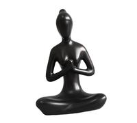 Wxqbjtam Estatua de Cerámica, Figurita Pequeña, Figura de Meditación para Centro de Mesa, Orar