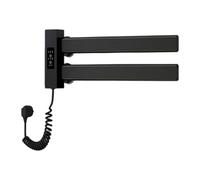 Wxqbjtam Toallero Eléctrico Seguro Y Eficiente con Plug In Inteligente Secado Rápido Y Pantalla Digital Adecuado para Baño, Negro, Individual