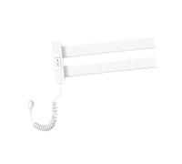 Wxqbjtam Toallero Eléctrico Seguro Y Eficiente con Plug In Inteligente Secado Rápido Y Pantalla Digital Adecuado para Baño, Blanco, Individual