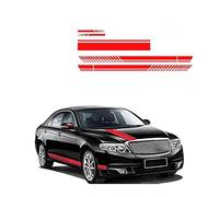 WXRNBN 5 Piezas Pegatina De Rayas para Capó De Coche para BYD Seal U DM-i 2023 2024 2025, calcomanías de Rayas Laterales para Coche Modificado Decoración,Red