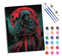 WXRWANG Pintar por Numeros Adultos DIY Pintura por Números Muerte bajo la luna de sangre Kit de Pintura al óleo de Lienzo DIY para con Pinceles Pigmento Acrílico 40 x 50cm (Sin Marco)