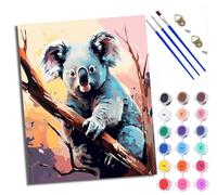 WXRWANG Pintura por números DIY Pintura por Números para Adultos Lindo koala en la rama de un árbol Kits de Pintura por Números sobre Lienzo con Pinceles para Decoración de Pared Hogar 40 x 50 cm