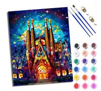 WXRWANG Pintura por números DIY Sagrada Familia Kits de Pintura por Números sobre Lienzo con Pinceles para Decoración de Pared Hogar 40 x 50 cm (sin marco)