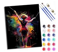 WXRWANG Pintura por Números para Adultos El colorido director de orquesta Pintura al óleo digital para adultos de Cuadro para Pintar por Números con Lienzo Con marco pintura al óleo de