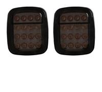 WXSSH Luces traseras 1 par de Luces traseras LED para Wrangler TJ CJ, Luces de Freno para luz de Marcha atrás, Luces de circulación Diurna(Negro)