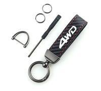 WXTIE Coche Fibra de Carbono Llaveros para 4WD, Reemplazo Keychain Ligero Resistente Hombres y Mujeres Regalo Accesorios,Red