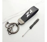 WXTIE Coche Fibra de Carbono Llaveros para BMW Z4, Reemplazo Keychain Ligero Resistente Hombres y Mujeres Regalo Accesorios,A
