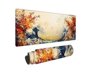 Wxuaixnn Océano Alfombrilla de ratón de Gran 100x50cm Mouse Pad Gaming XXL,Beige Alfombrilla Escritorio Precisión y Velocidad en Juegos - Antideslizante - Bordes Cosidos -9313