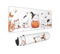 Wxuaixnn Víspera De Todos Los Santos Alfombrilla de ratón de Gran 90x40cm Mouse Pad Gaming XXL,White Alfombrilla Escritorio Precisión y Velocidad en Juegos - Antideslizante - Bordes Cosidos -9743