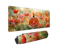 Wxuaixnn Víspera De Todos Los Santos Alfombrilla Ratón XXL, 80x30cm Mouse Pad Gaming, Amarillo Alfombrilla Escritorio XXL, Protector Escritorio con Bordes Cosidos Base de Goma Antideslizante -9532