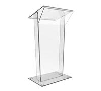 WxuuLTGJR Atril acrílico for Iglesias, podio con Panel Ancho, Transparente, Soporte for azafatas, Mesa de recepción, púlpito
