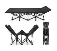 WxuuLTGJR Cama Plegable para Acampar, Cuna Oxford para Acampar con Almohadilla de algodón, sillón con Bolsa de Transporte, cunas para Dormir para Adultos, Carga de 440 Libras