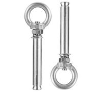 WxuuLTGJR Pernos de Ojo de expansión, Perchas de Tornillo de Ojo de Acero Inoxidable 304, Pernos de Anillo de elevación de Pared, Anclajes, Ganchos de Techo, Hardware Seguro, 2 uds.