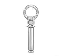 WxuuLTGJR Tornillos de Ojo Pernos de Ojo de elevación Acero Inoxidable 304 Ganchos de Ojo Redondos Perno de Anillo con Tornillos de expansión Perchas de Hardware(M6x150)