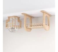 WXXSHGDW Estantes de Pared para Gatos, Estanterías para Gatos, Muebles Gatos, Estantes de Pared para Techo para Gatos, con 1 Cama Aérea para Gatos y 1 Camino de Tablones Aéreos
