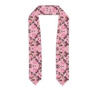 WXXWXD Bonita capa de graduación con estampado de rosas rosas, diseño clásico de vestido de graduación, aplanado, talla única
