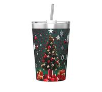 WXXWXD Botella térmica de viaje con diseño de árbol de Navidad, ultraligero, portátil, con diseño de bola redonda
