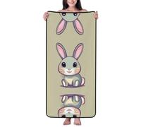 WXXWXD Cute Little Bunny - Toalla de baño ultra suave y absorbente (27 x 55 pulgadas), toalla de felpa de secado rápido para baño, spa, gimnasio, playa