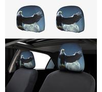 WXXWXD Eagle Under The Stars - Funda para reposacabezas de coche, 2 unidades, adecuada para coches, SUV, camiones, furgonetas, etc., para mejorar la comodidad en el coche