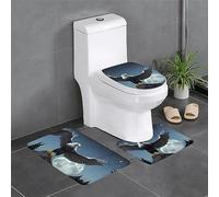 WXXWXD Eagle Under The Stars - Juego de alfombras de baño (3 piezas) para bañera/cocina/puerta, apto para uso en interiores y exteriores