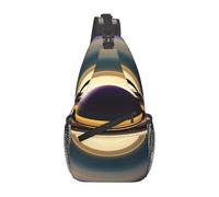 WXXWXD Hermosa mochila cruzada con estampado de Saturn para exteriores, mochila multifuncional de almacenamiento en capas